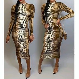 Tiger print dress